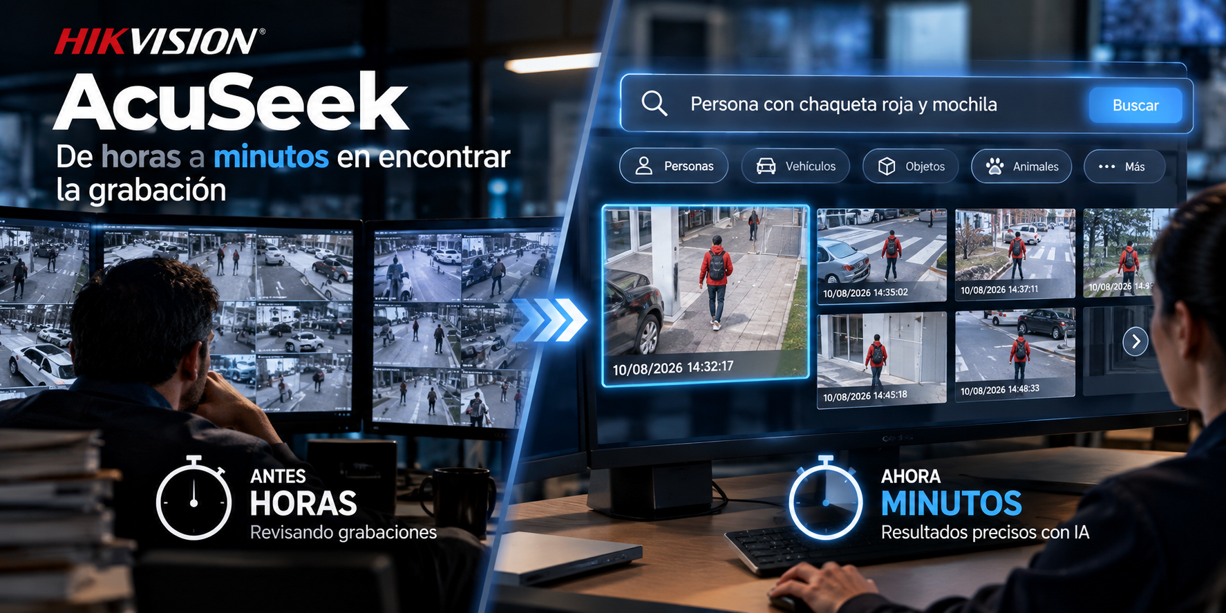 Imagen de AcuSeek de Hikvision: de horas a minutos en encontrar la grabación